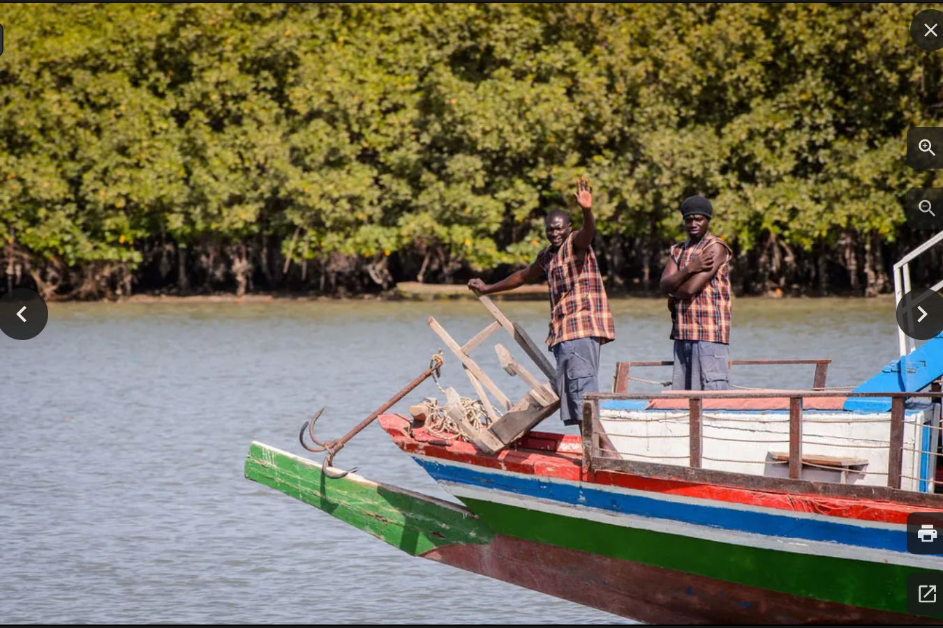 Gambia RiverFishermen on the Gambia River near Banjul, Gambia.